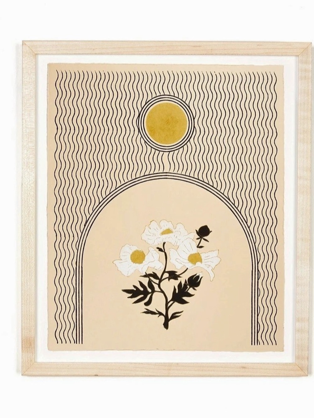 Block Shop Arch Poppies Unframed Woodblock Print